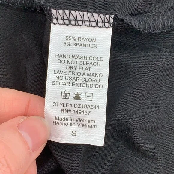 Double Zero Black Camisole w/ Ruffle Detail - Picture 6 of 7